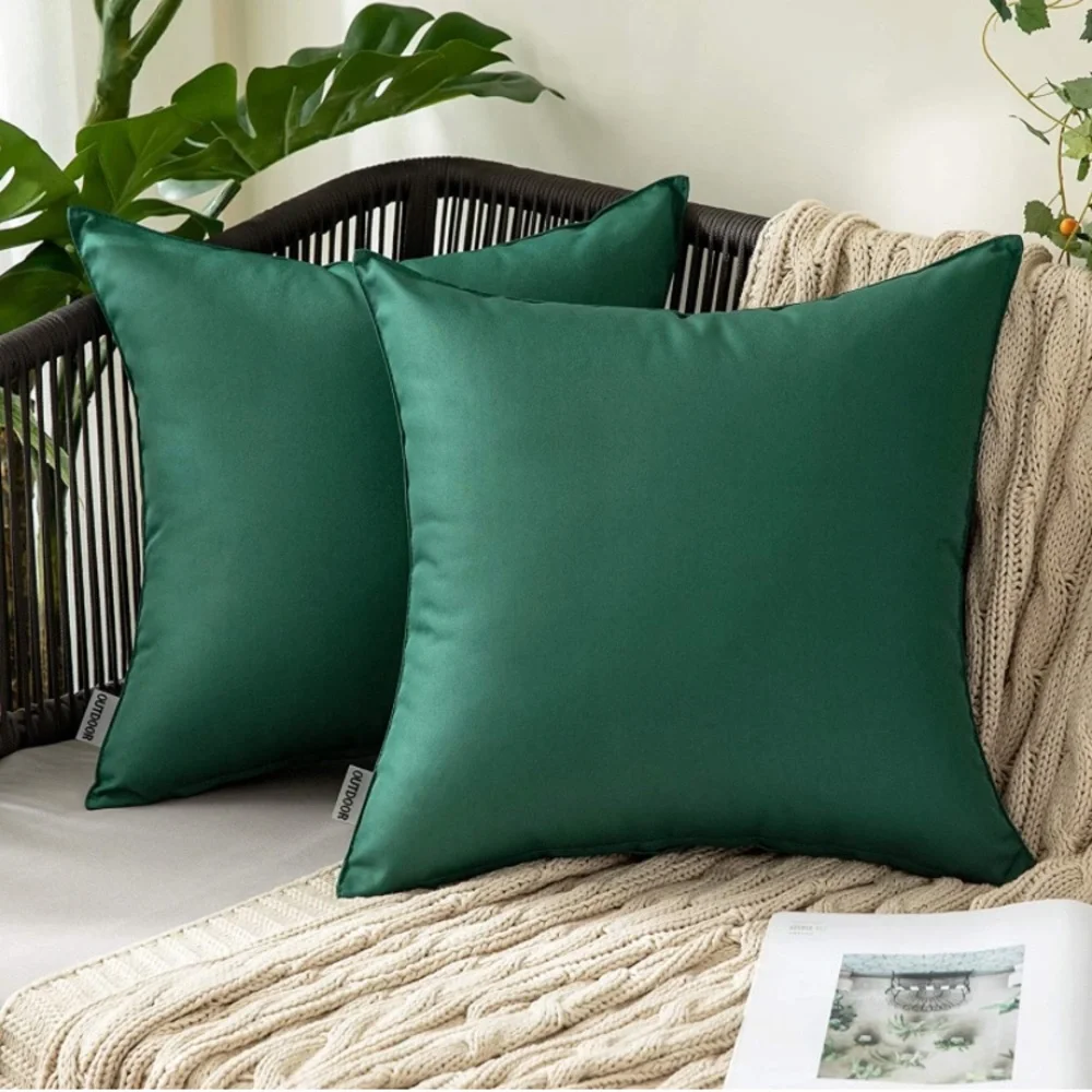 Luxury Home | Chic Hunter Green Outdoor Water Resistant Throw Pillow Covers